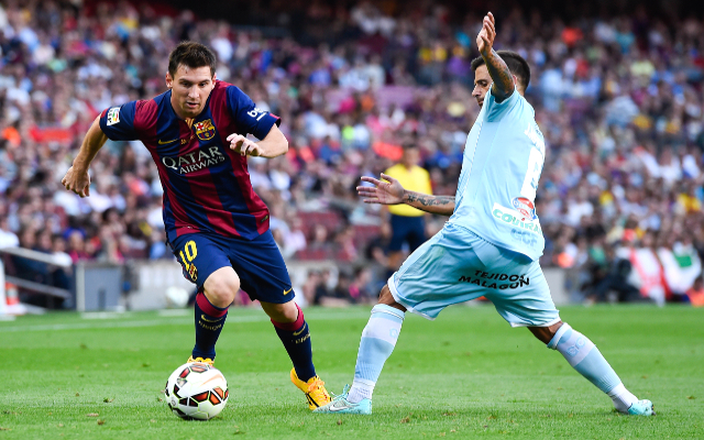 <> at Camp Nou on September 27, 2014 in Barcelona, Spain.